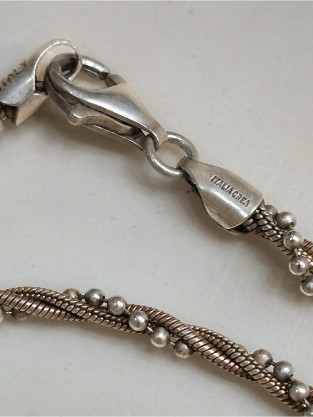Italia Crea SS 925 Ball Bead/ChainNecklace -